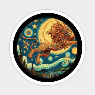 ZODIAC Leo - Astrological LEO - LEO - ZODIAC sign - Van Gogh style - 27 Magnet